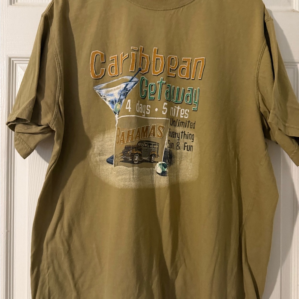 Puritan Caribbean Getaway Graphic Tee - Brown